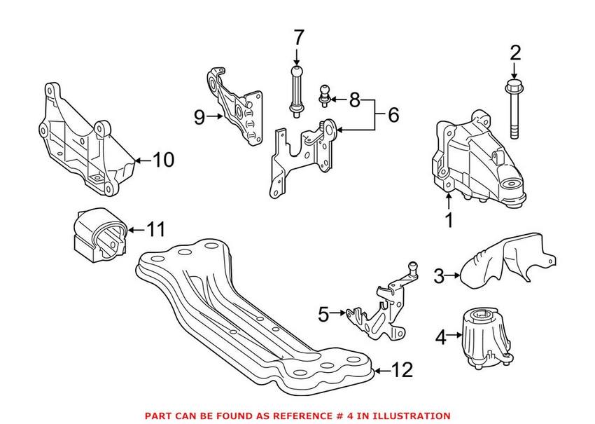 Mercedes Engine Mount – Driver Left 2052400200