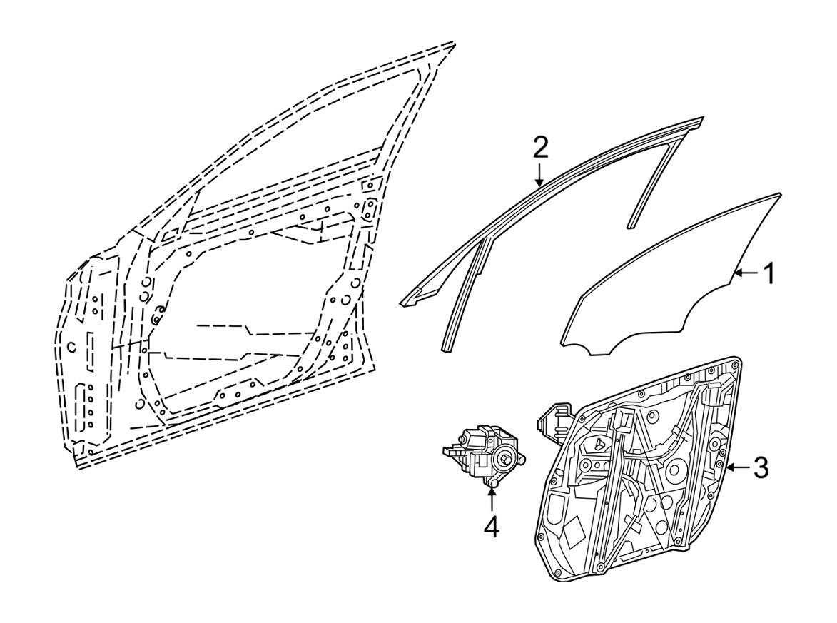 Window Regulator – Front Pasenger Side (Power Operated)