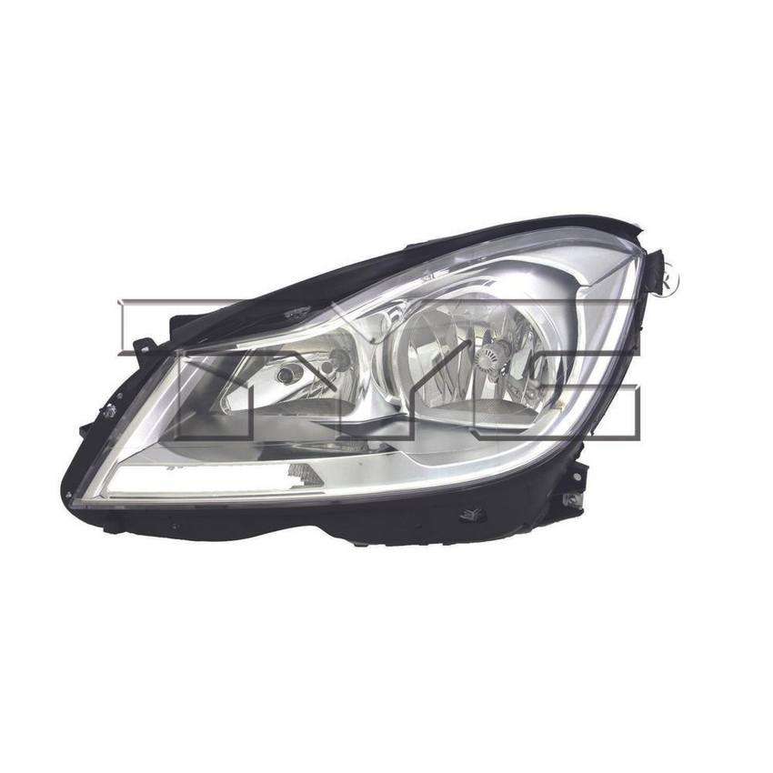 Mercedes Headlight Assembly – Driver Side (Halogen) (Chrome Bezel) (NSF) 2048205359 – TYC 209274001