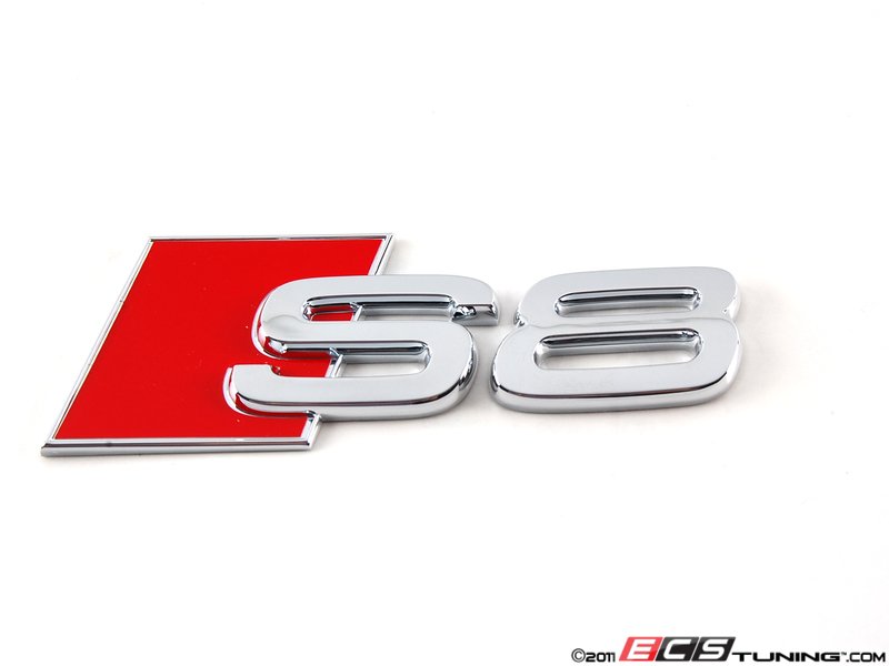 "S8" Emblem - Red / Chrome