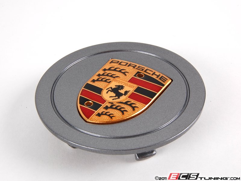 Seal Grey Metallic Center Cap With Porsche Crest - Priced Each