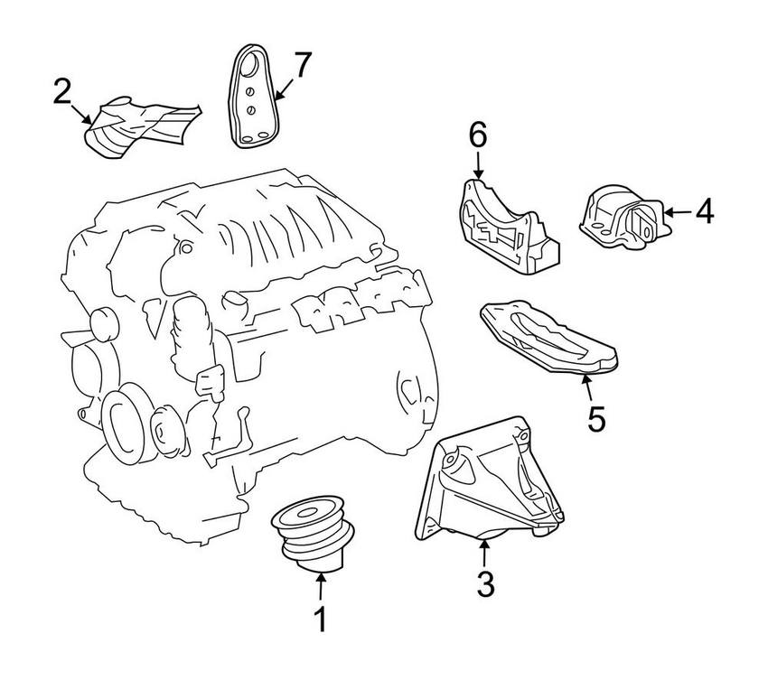 Mercedes Engine Mount – Front 2122400717