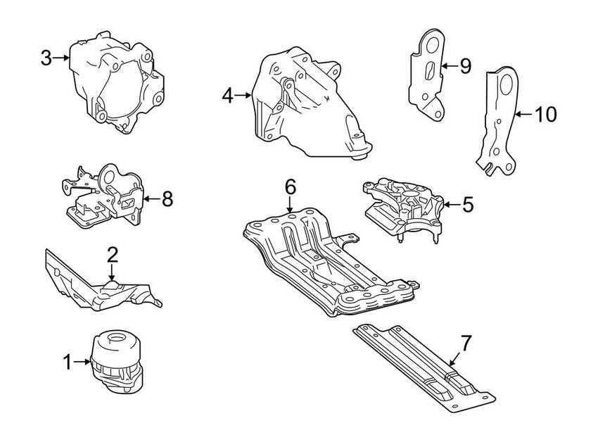 Mercedes Engine Mount – Passenger Side 2122403117