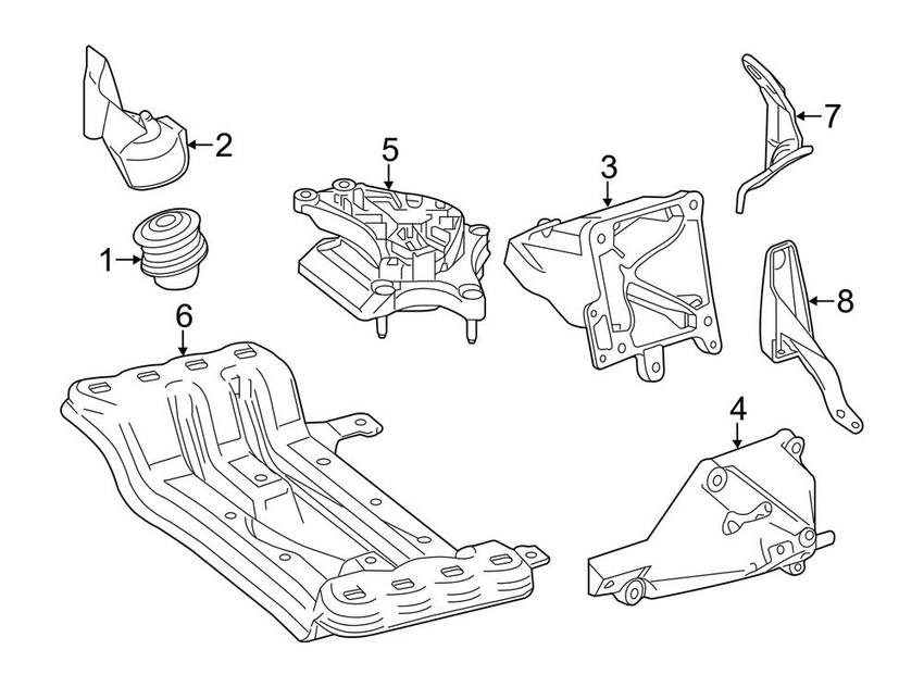 Mercedes Engine Mount – Passenger Right 2122406217