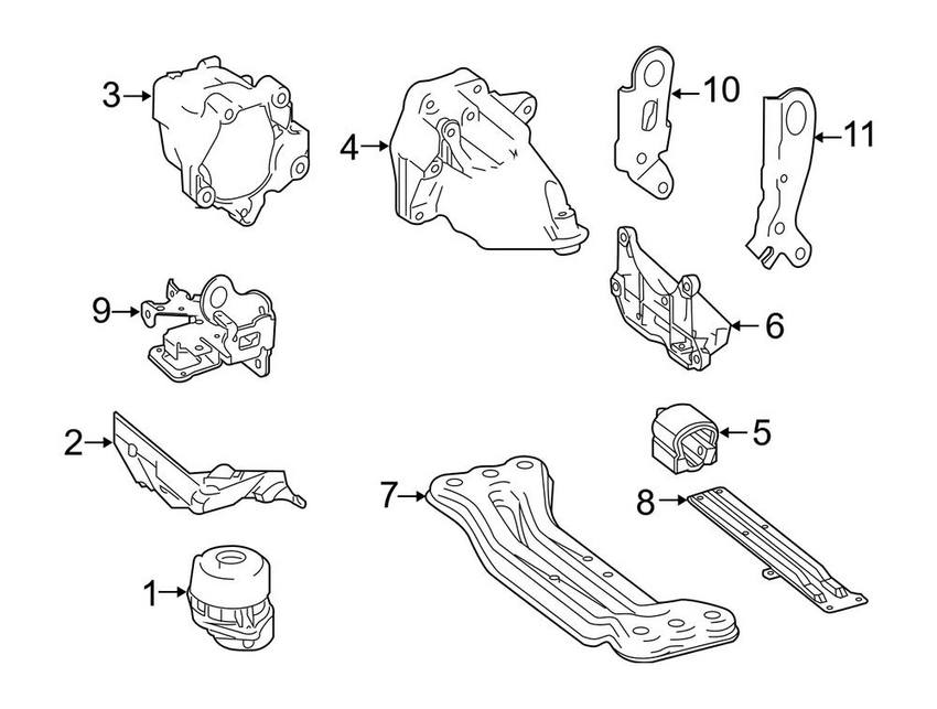 Mercedes Engine Mount – Passenger Right 2122406417
