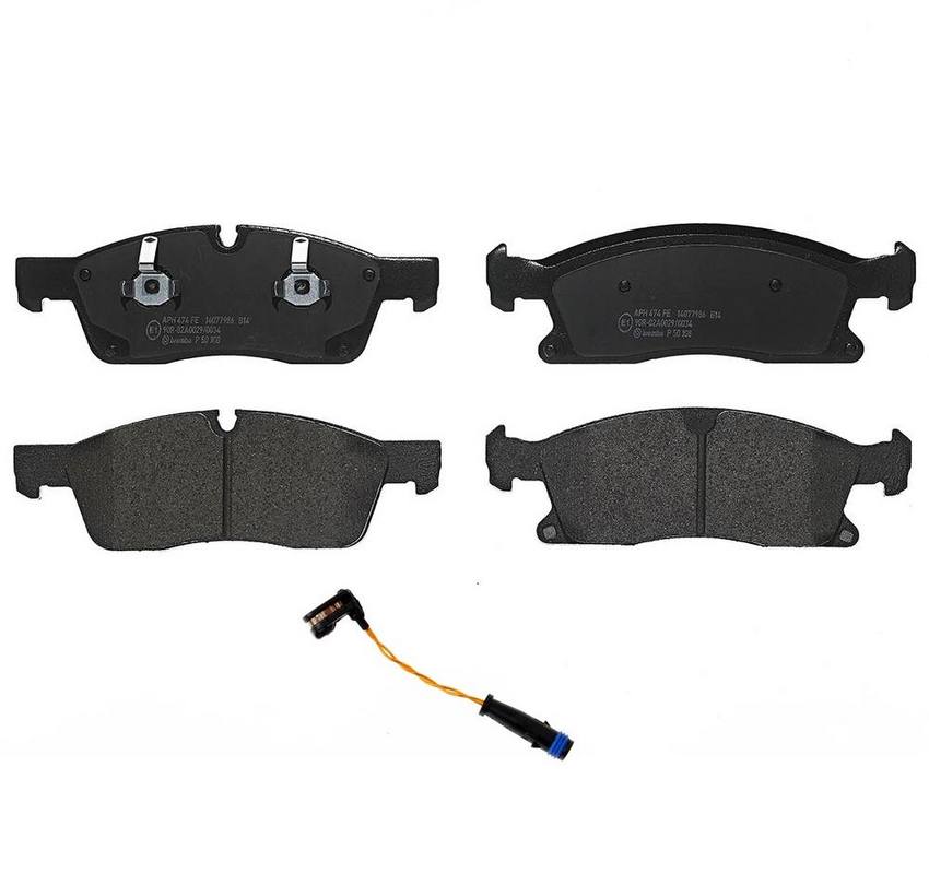 Mercedes Brakes Set Kit – Pads Front (Low-Met) (with Sensor) 1645401017 – Brembo 2128667KIT