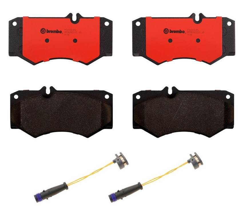 Mercedes Brakes Set Kit – Pads Front (Ceramic) (with Sensors) 0084204020 – Brembo 2128743KIT