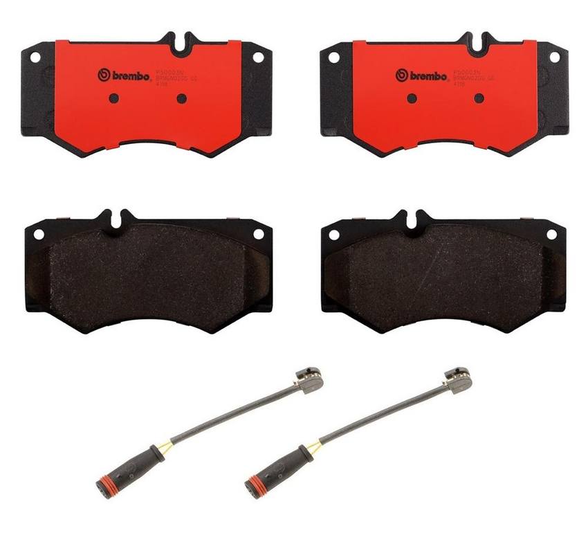 Mercedes Brakes Set Kit – Pads Front (Ceramic) (with Sensors) 0084204020 – Brembo 2128756KIT