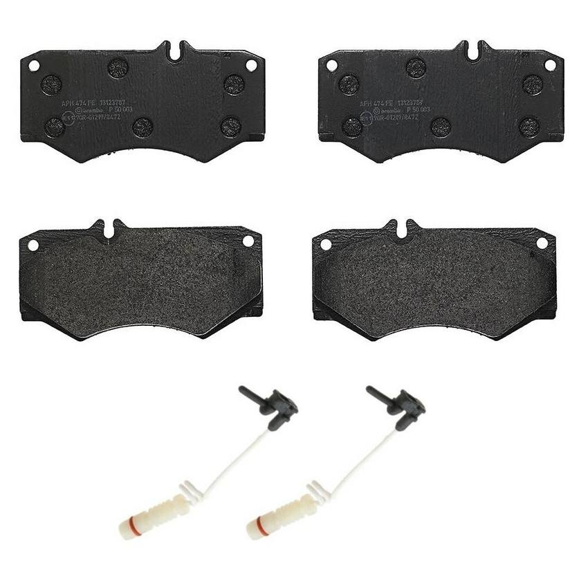 Mercedes Brakes Set Kit – Pads Front (Low-Met) (with Sensors) 0084204020 – Brembo 2128762KIT