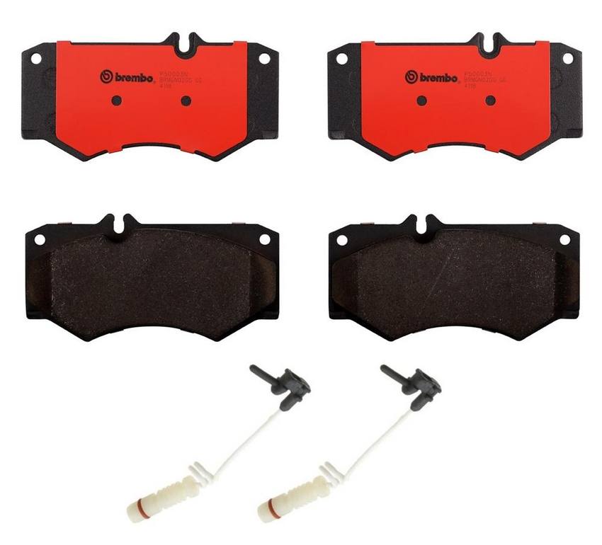 Mercedes Brakes Set Kit – Pads Front (Ceramic) (with Sensors) 0084204020 – Brembo 2128768KIT