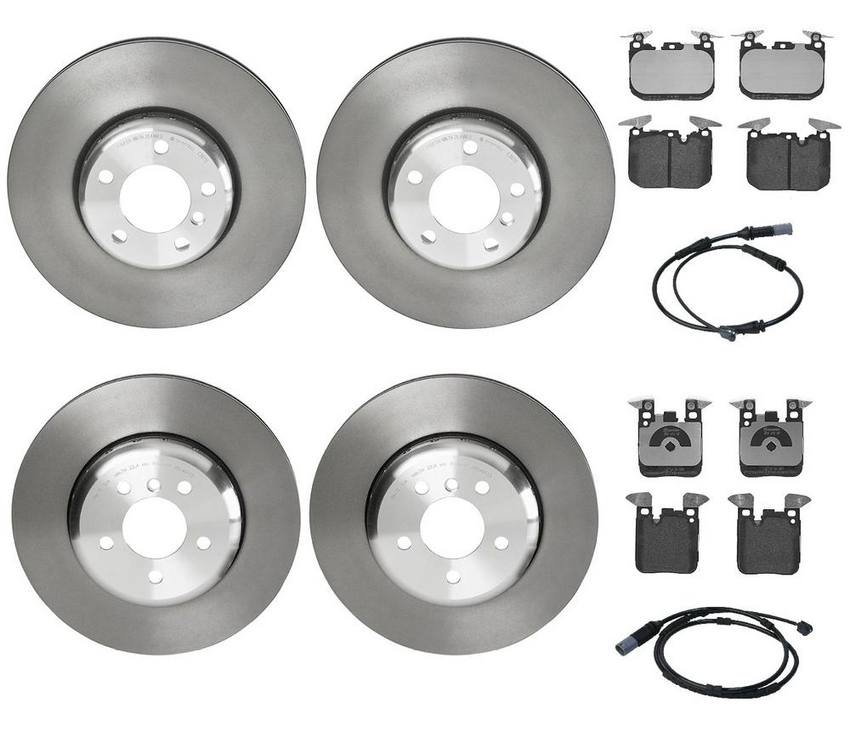 Brembo Brake Pads and Rotors Kit – Front and Rear (340mm/345mm) (Low-Met)