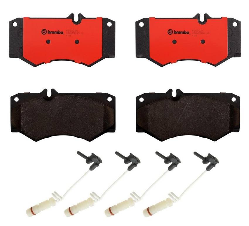 Mercedes Brakes Set Kit – Pads Front (Ceramic) (with Sensors) 0084204020 – Brembo 2128790KIT