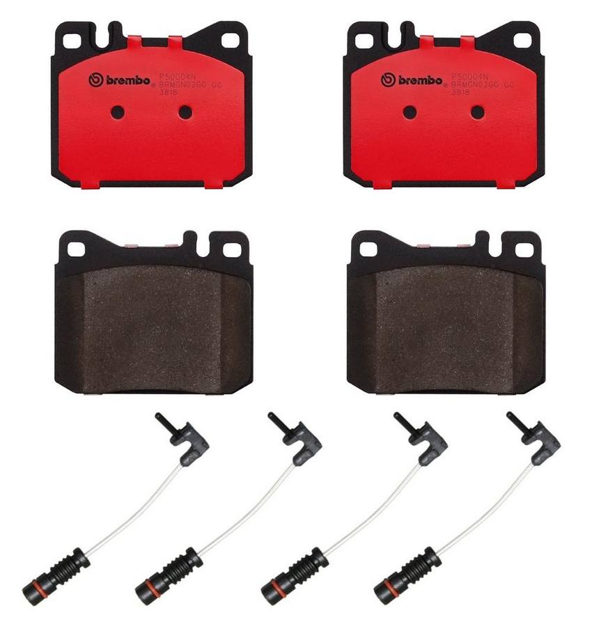 Mercedes Brakes Set Kit – Pads Front (Ceramic) (with Sensors) 0054204520 – Brembo 2128878KIT