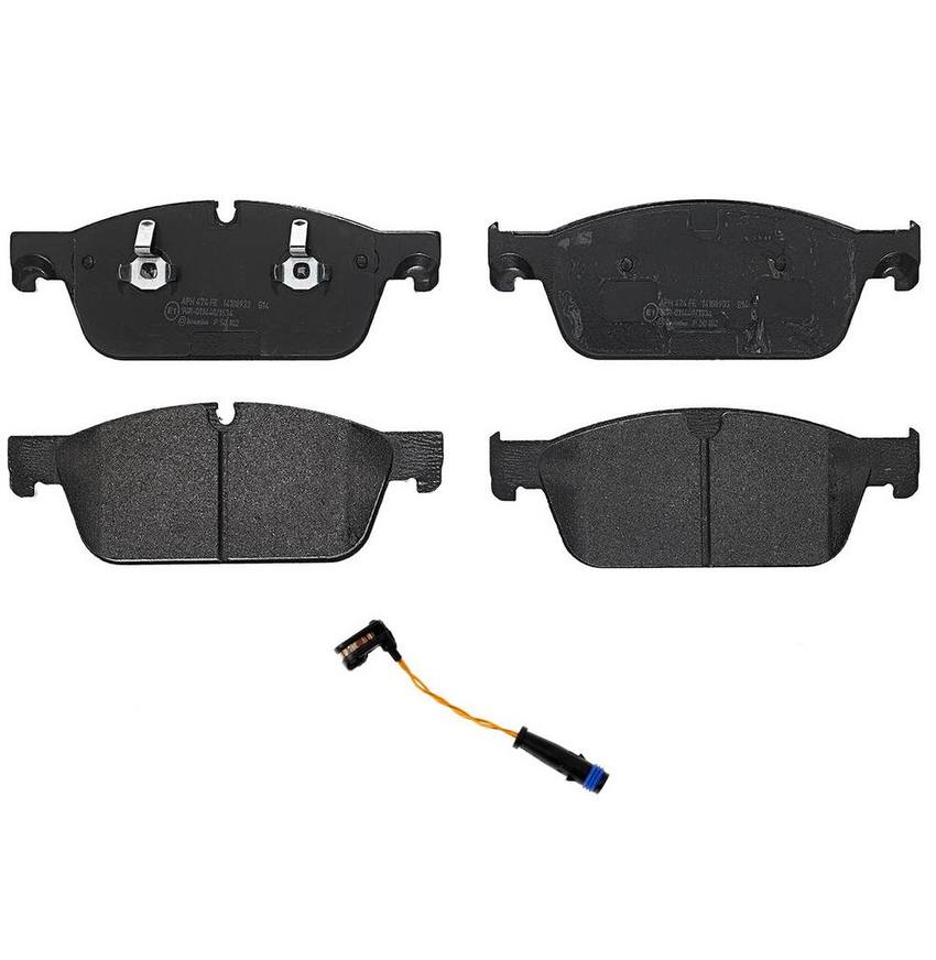 Mercedes Brakes Set Kit – Pads Front (Low-Met) (with Sensor) 1645401017 – Brembo 2128935KIT