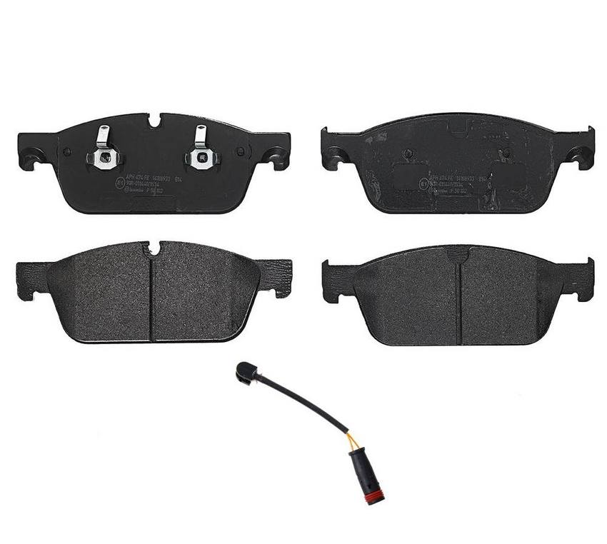 Mercedes Brakes Set Kit – Pads Front (Low-Met) (with Sensor) 1715400617 – Brembo 2129105KIT