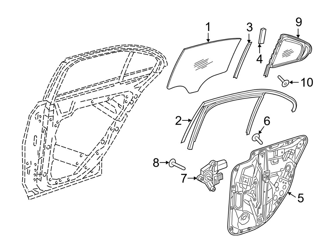 Window Regulator – Rear Driver Side (Power Operated)