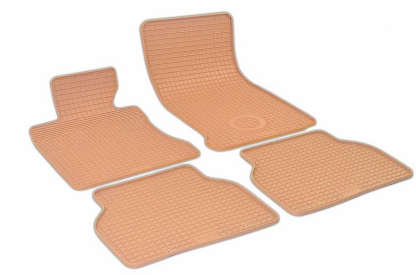 Floor Mat Set – Front and Rear (All-Weather) (Beige)