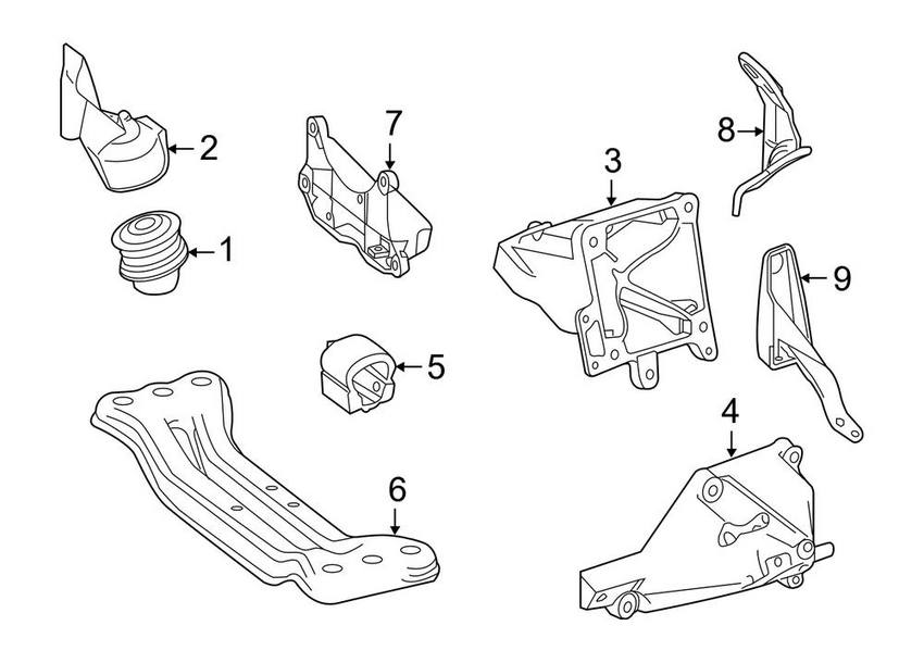 Mercedes Engine Mount – Driver Left 2182400100