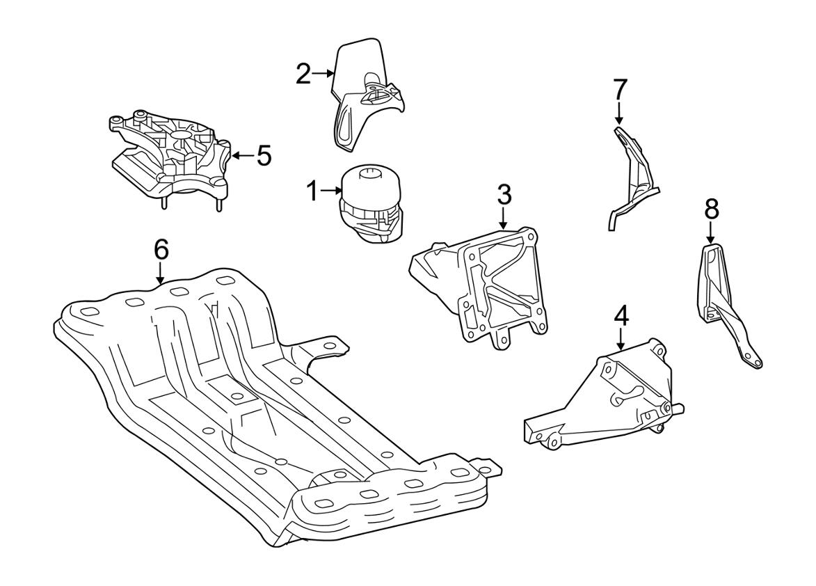 Mercedes Engine Mount 2182400717