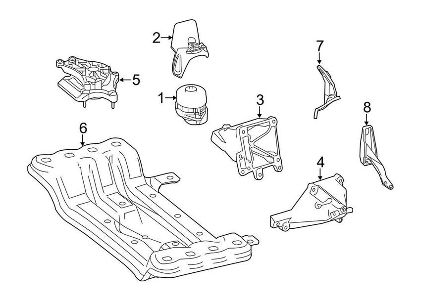 Mercedes Engine Mount 2182400717