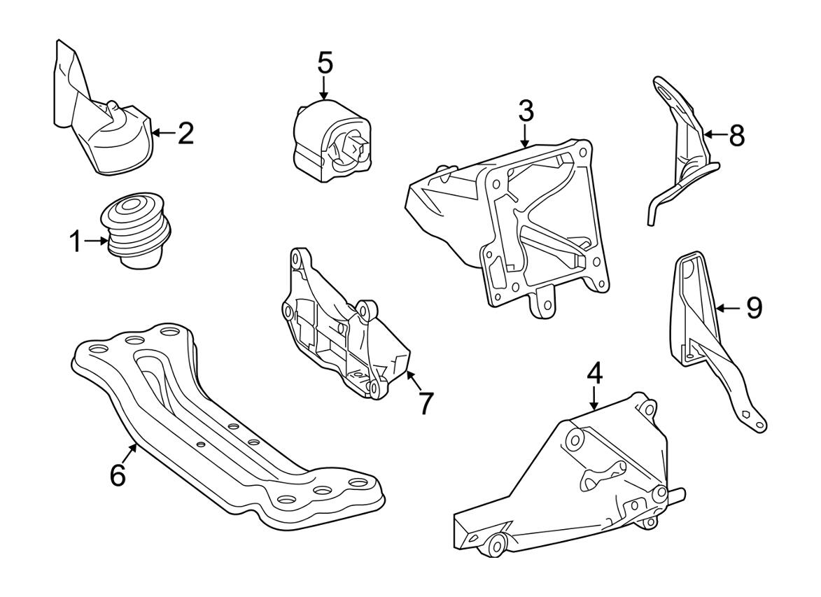 Mercedes Engine Mount 2182400817