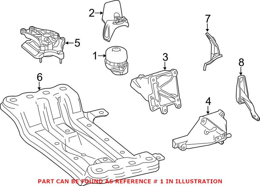 Mercedes Engine Mount 218240081764 – Genuine Mercedes