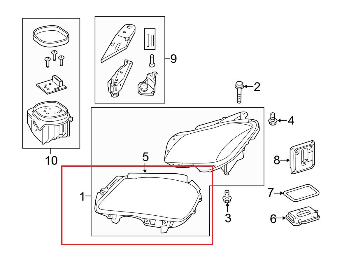 Mercedes Headlight – Front Passenger Side (Without Active LED) 2188203859