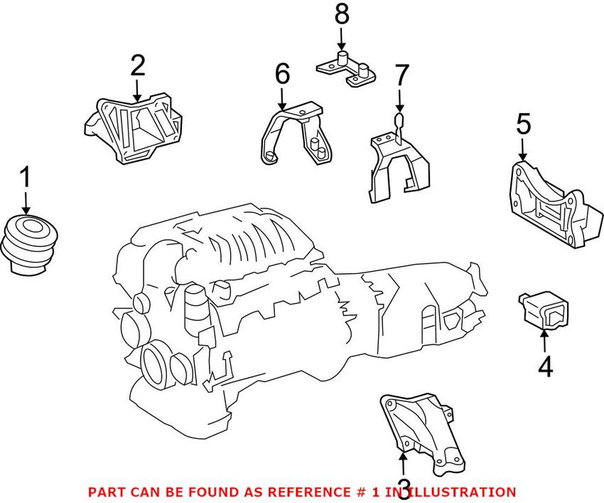 Mercedes Engine Mount 220240091764 – Genuine Mercedes