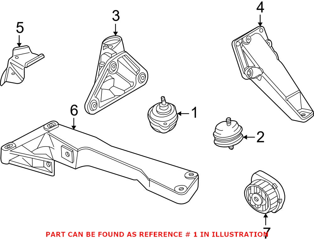 BMW Engine Mount – Passenger Side 22116750862