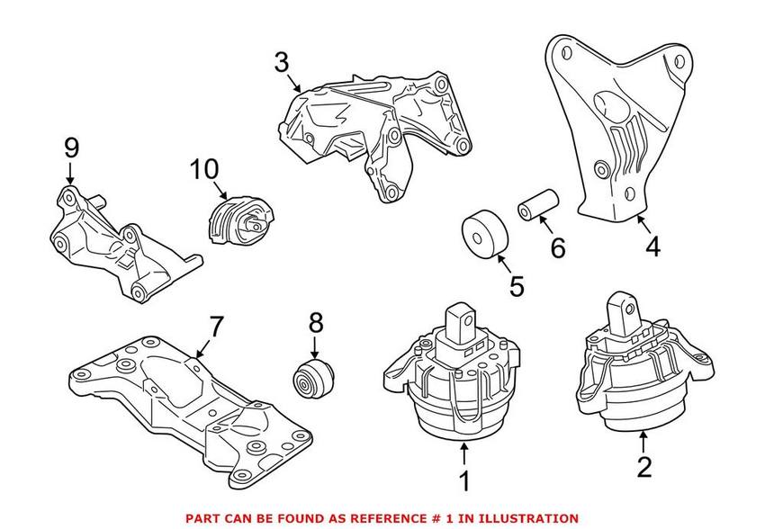 BMW Engine Mount – Passenger Side 22116786242