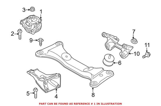 BMW Engine Mount – Driver Left 22116787657