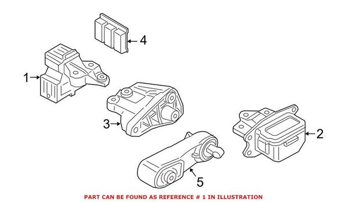 BMW Engine Mount – Passenger Right 22116856296