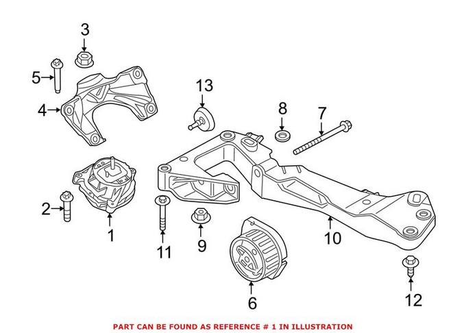 BMW Engine Mount – Driver Left 22116856403