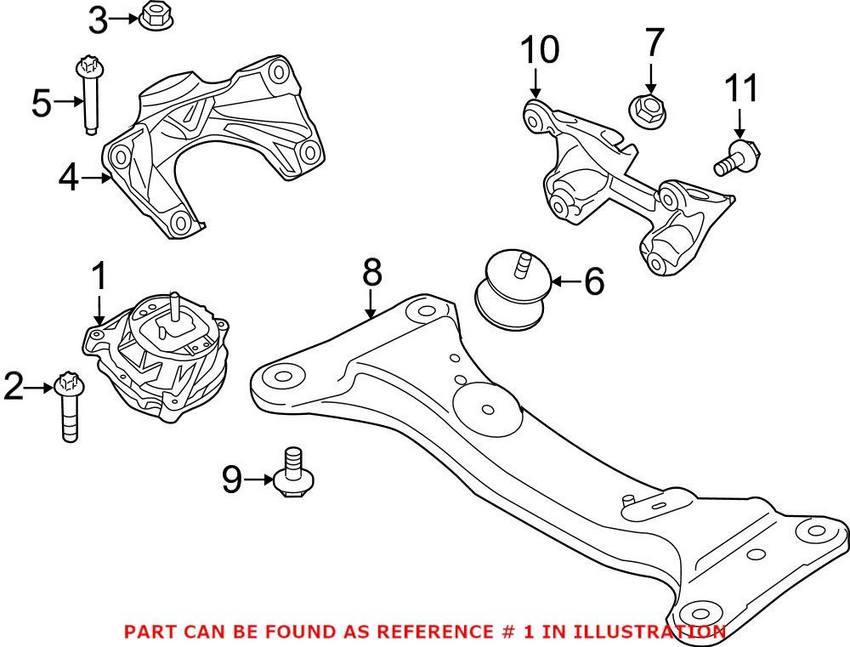 BMW Engine Mount – Passenger Side 22117855818