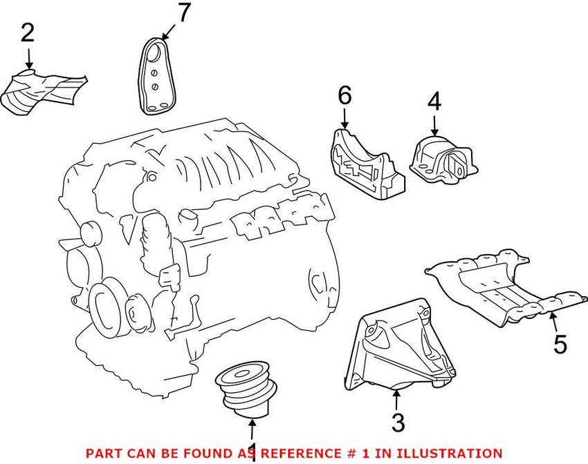 Mercedes Engine Mount – Front 2212401117