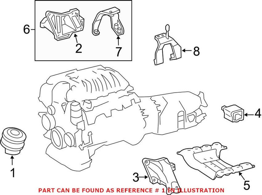 Mercedes Engine Mount 2212404717