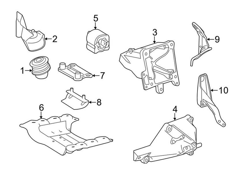 Mercedes Engine Mount – Front 2212408117