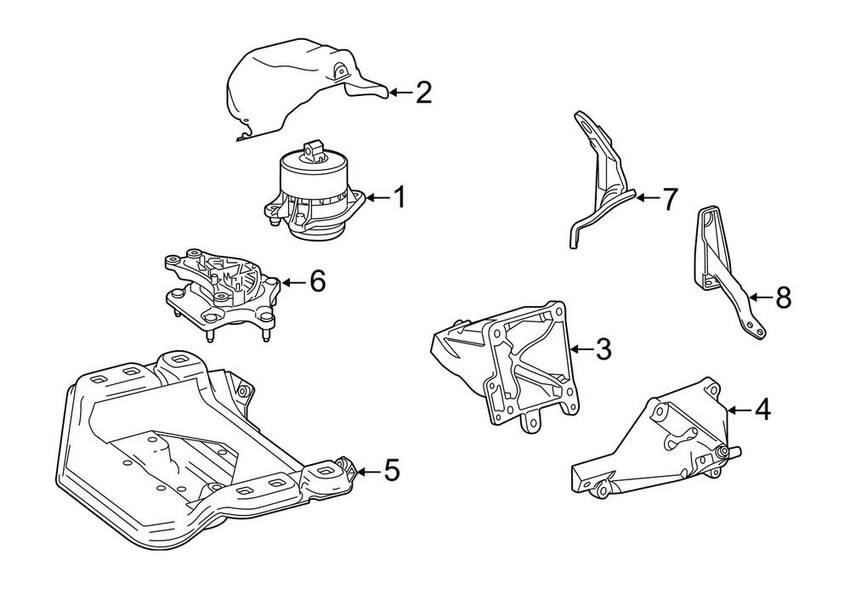 Mercedes Engine Mount – Passenger Side 2222407817