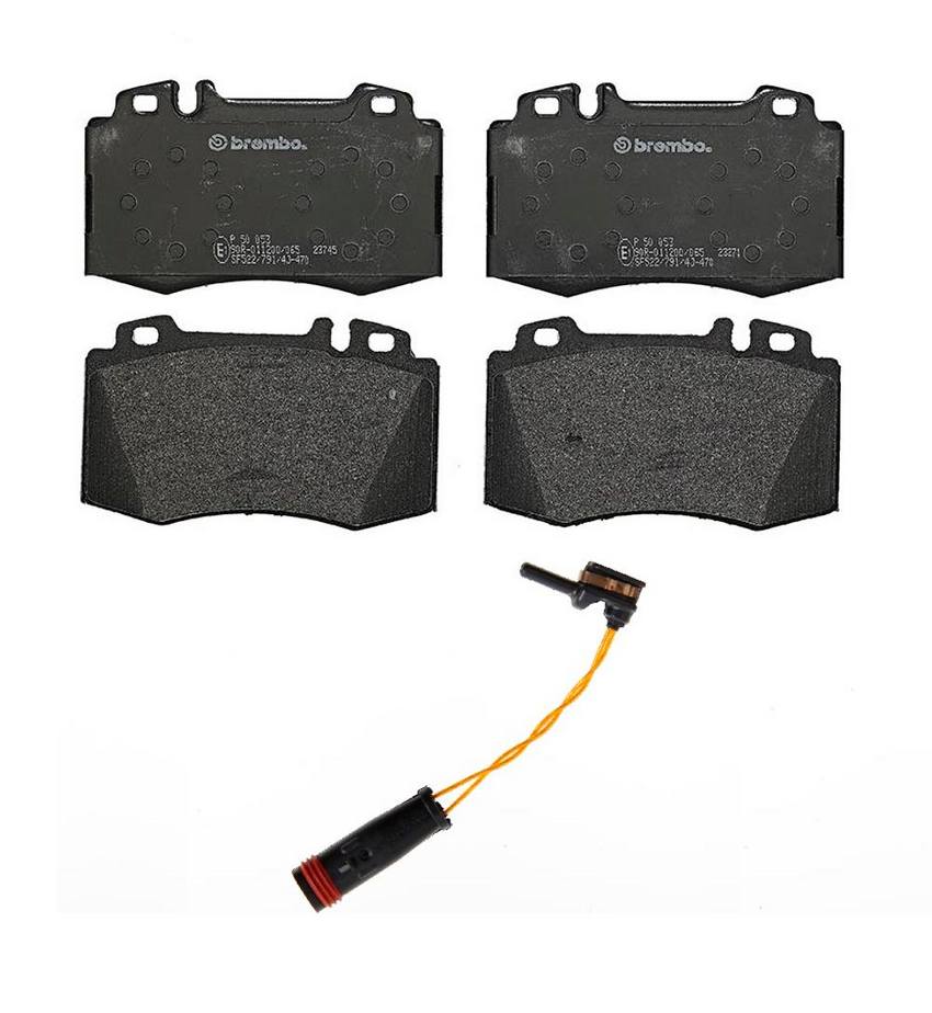 Mercedes Brakes Set Kit – Pads Front (Low-Met) (with Sensor) 005420952041 – Brembo 2224025KIT