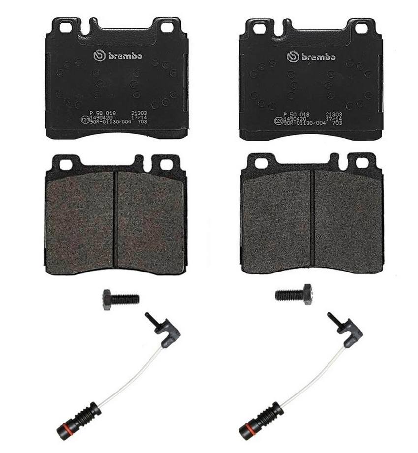 Mercedes Brakes Set Kit – Pads Front (Low-Met) (with Sensors) 005420052041 – Brembo 2224031KIT