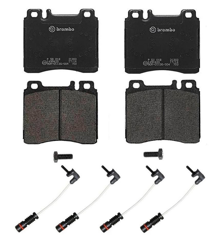 Mercedes Brakes Set Kit – Pads Front (Low-Met) (with Sensors) 005420052041 – Brembo 2224048KIT