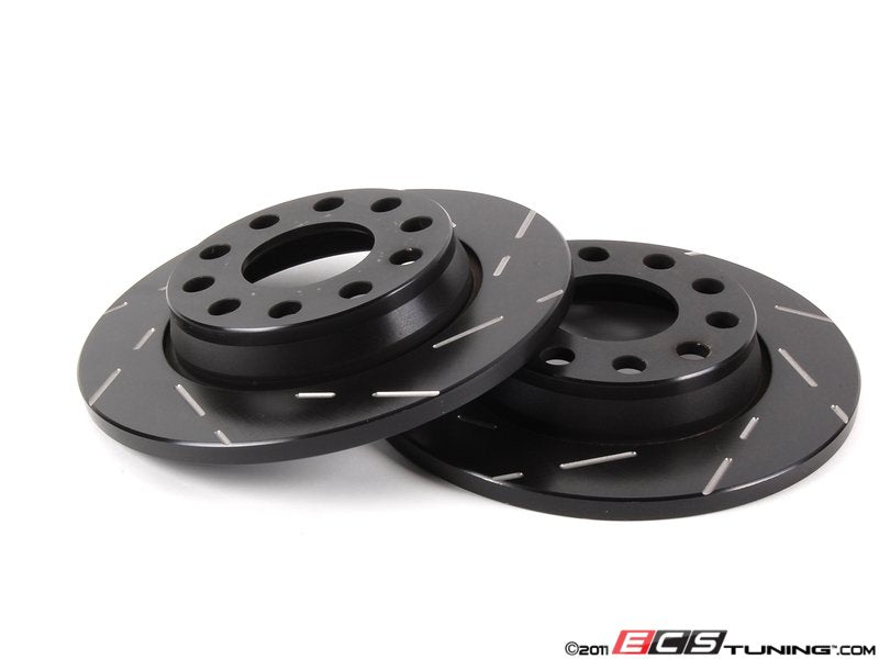 Rear Slotted Brake Rotors - Pair (255x12)