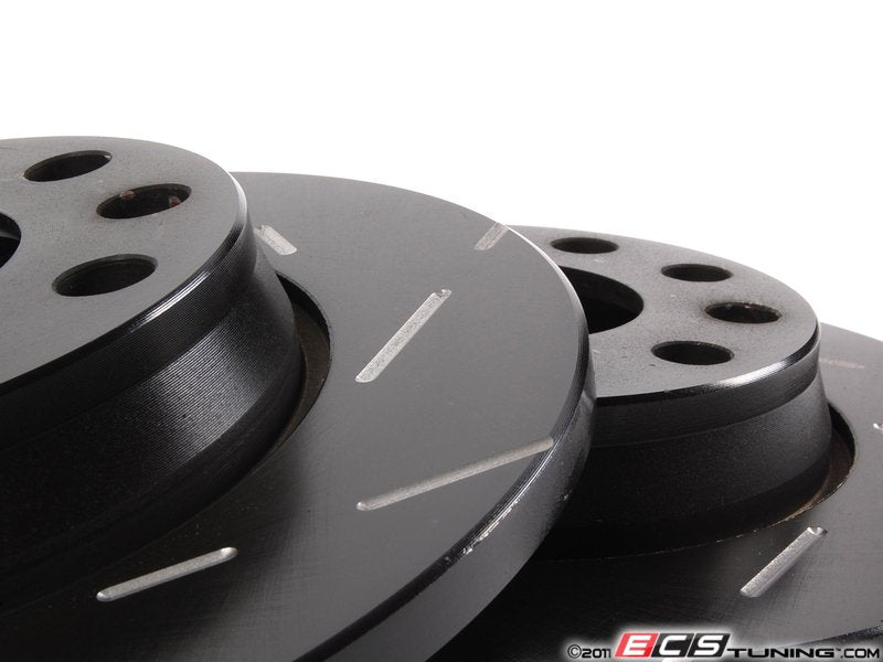 Rear Slotted Brake Rotors - Pair (255x12)