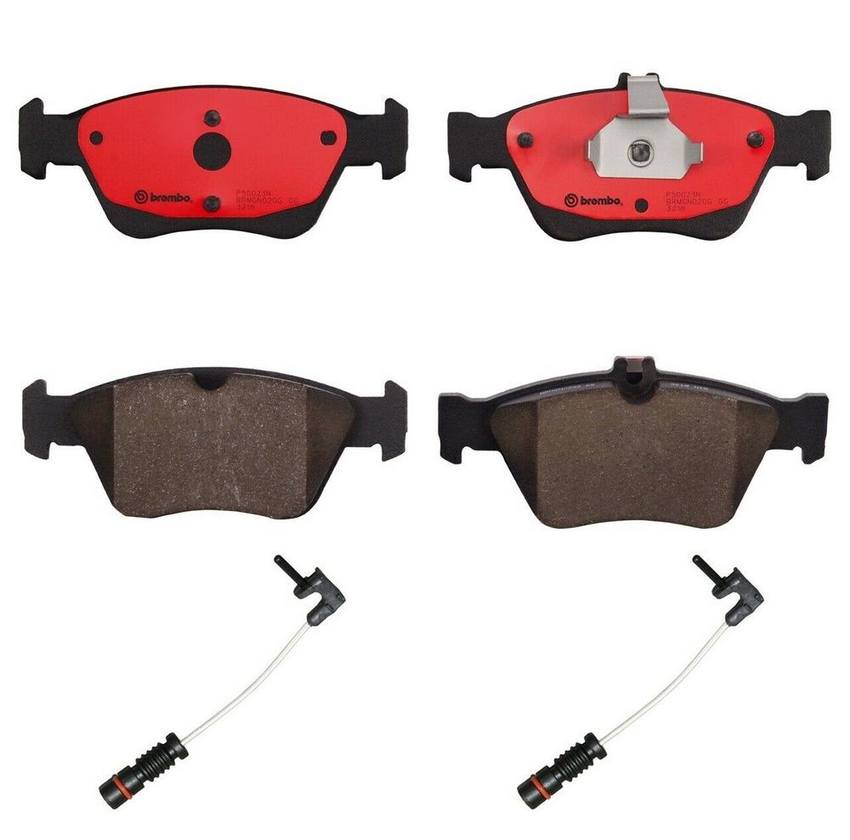 Mercedes Brakes Set Kit – Pads Front (Ceramic) (with Sensors) 004420022041 – Brembo 2262506KIT