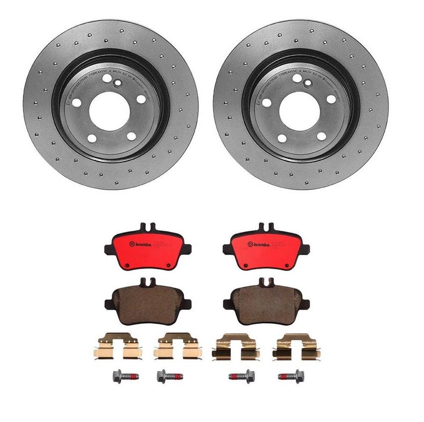 Mercedes Brembo Brakes Kit – Pads and Rotors Rear (295mm) (Xtra) (Ceramic) 246423011207 – Brembo 2265460KIT