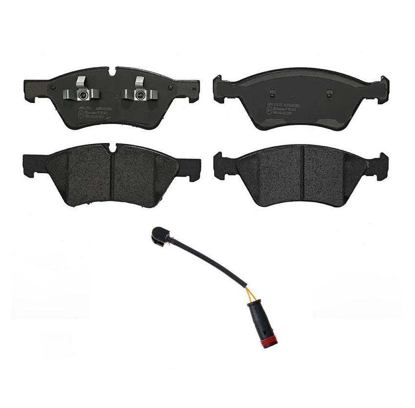 Mercedes Brakes Set Kit – Pads Front (Low-Met) (with Sensor) 164420262064 – Brembo 2265485KIT