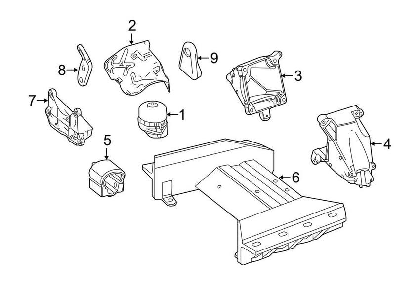 Mercedes Engine Mount – Driver Left 2312400000