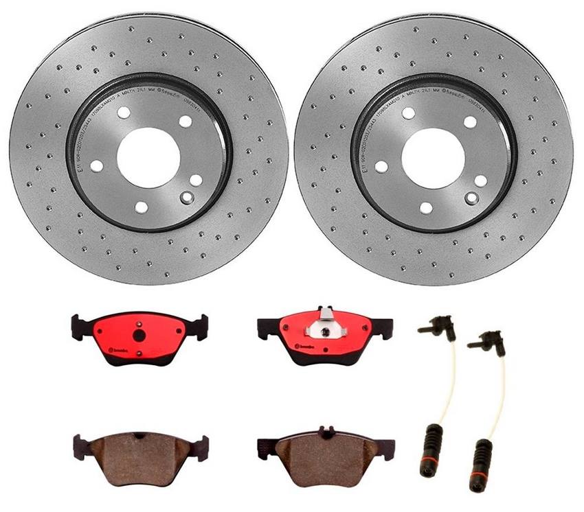 Mercedes Brakes Kit – Brembo Pads and Rotors Front (300mm) (Xtra) (Ceramic) 210421251264 – Brembo 2325519KIT