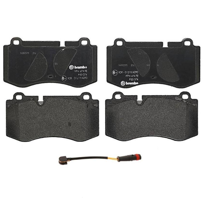 Mercedes Brakes Set Kit – Pads Front (Low-Met) (with Sensor) 004420802064 – Brembo 2325579KIT