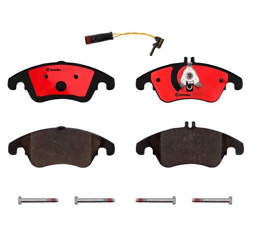 Mercedes Brakes Set Kit – Pads Front (Ceramic) (with Sensor) 2115401717 – Brembo 2372408KIT